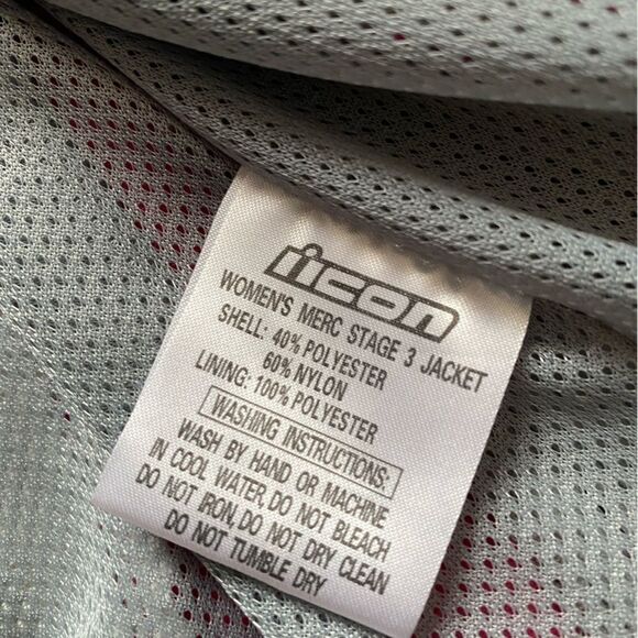 Icon Motorcycle Jacket Pink Padded Number 5 Womens Size XXL - Picture 16 of 16